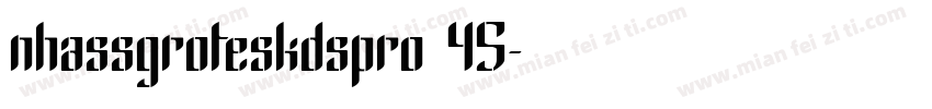 nhassgroteskdspro 45字体转换